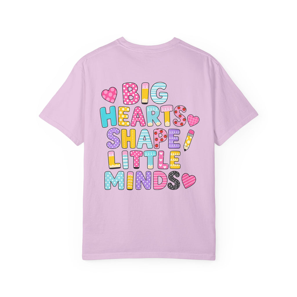 5rd Grade Teacher T-Shirt — "Big Hearts Shape Little Minds" Colorful School Teacher Tee