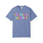 2nd grade Teacher T-Shirt — "Big Hearts Shape Little Minds" Colorful School Teacher Tee