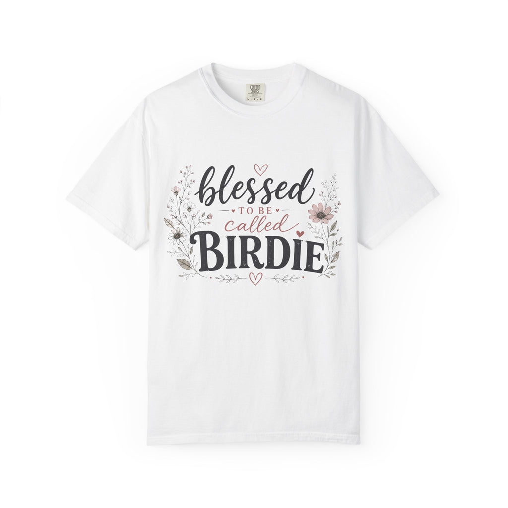 Blessed to Be Called Birdie T-Shirt — Floral Grandmother Gift