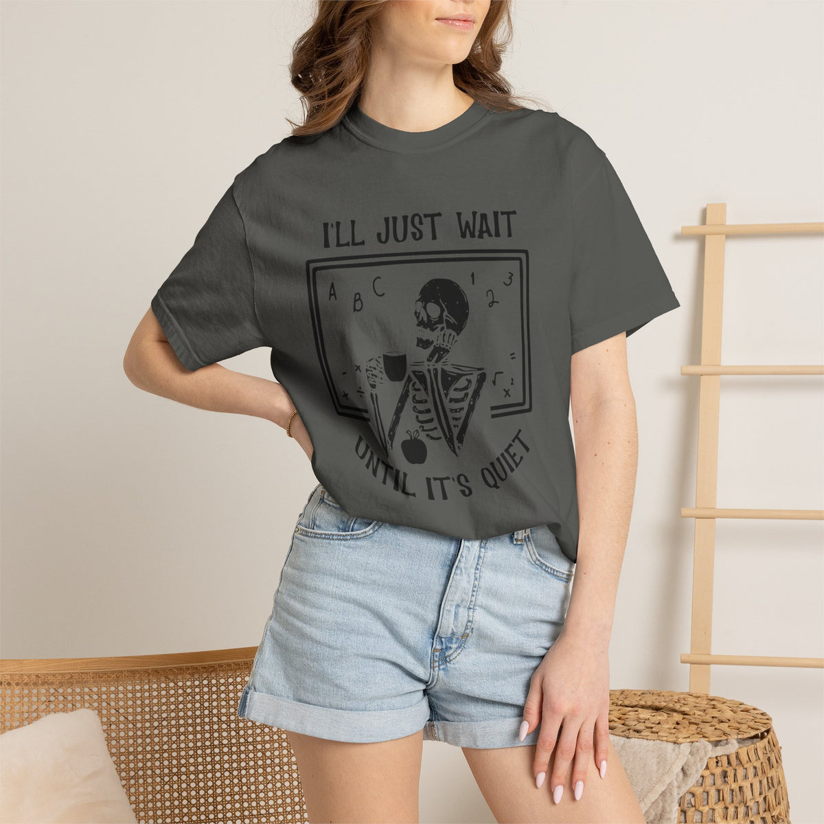 I'll Just Wait Until It's Quiet Skeleton T-Shirt