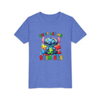 Youth Tee - 'Just Let Me Stim Bro' Cute Stitch Autism Puzzle Pieces