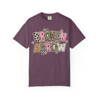 Broken Arrow Graphic T‑Shirt — Retro Patchwork Lettering Tee