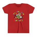 Youth Tee - "It's Okay To Be Different" Rainbow Skate Character Kids T-Shirt