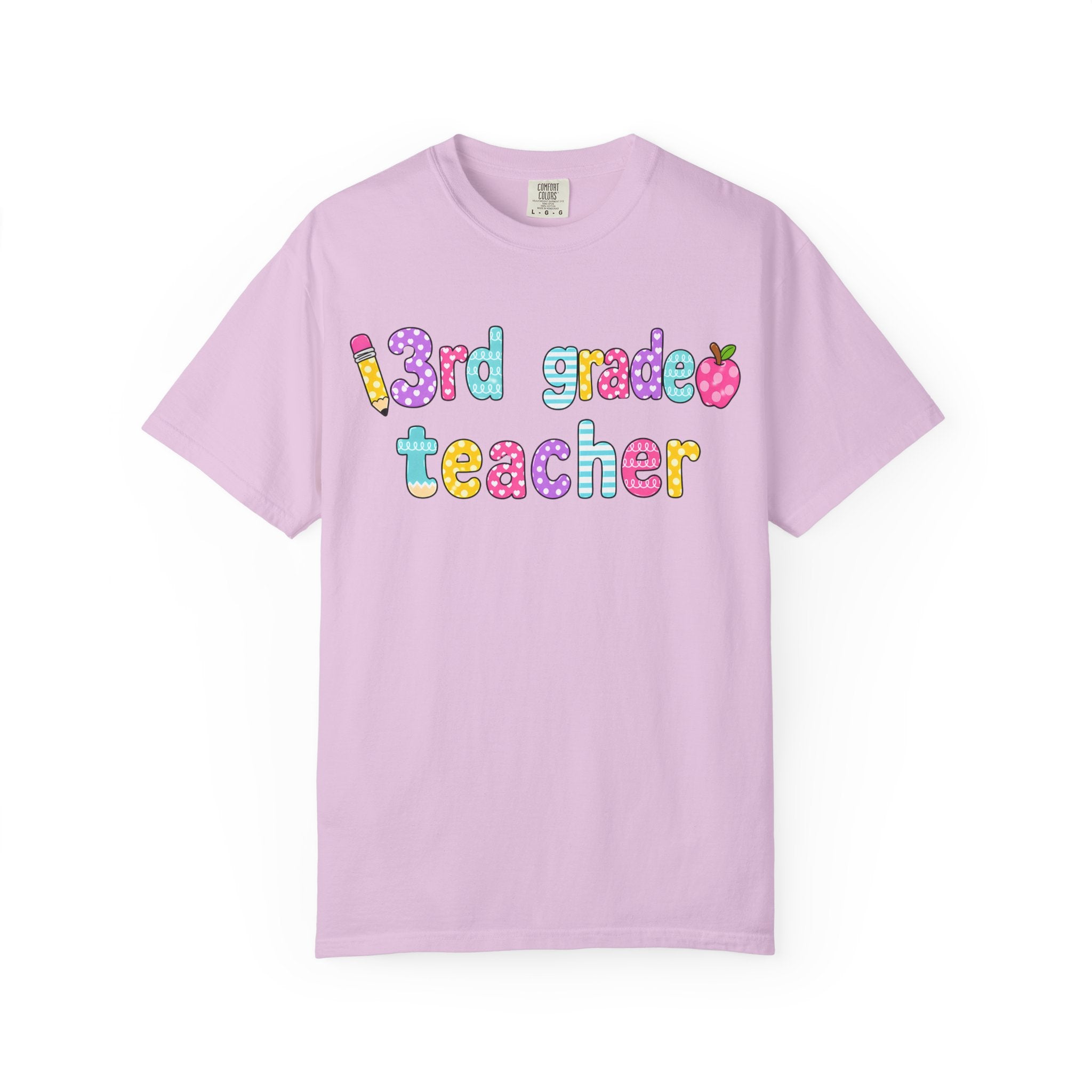 3rd Grade Teacher T-Shirt — "Big Hearts Shape Little Minds" Colorful School Teacher Tee