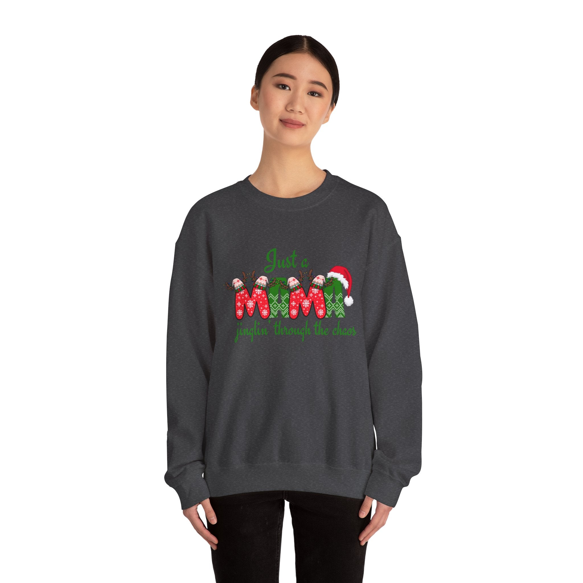 Just a Mama Holiday Crewneck Sweatshirt