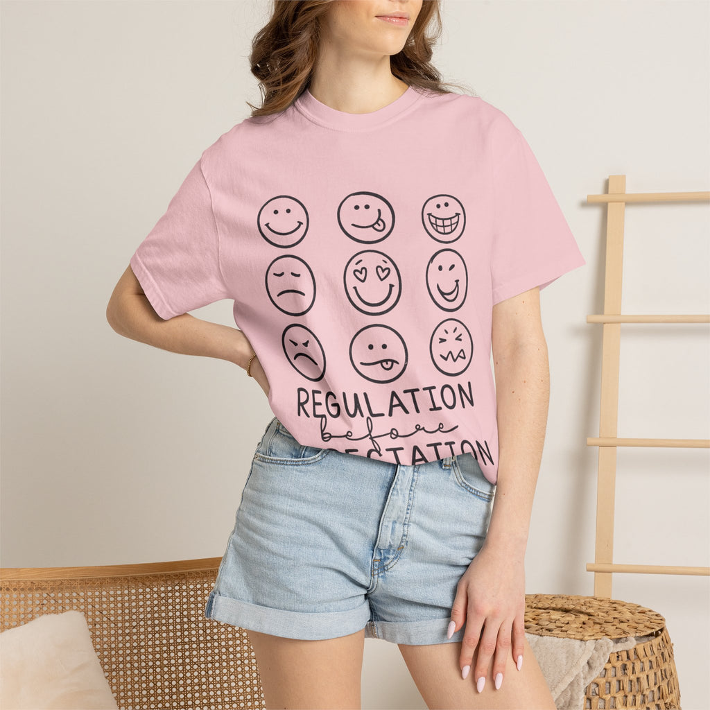 T-Shirt — "Regulation Before Expectation" Emotional Wellness Tee