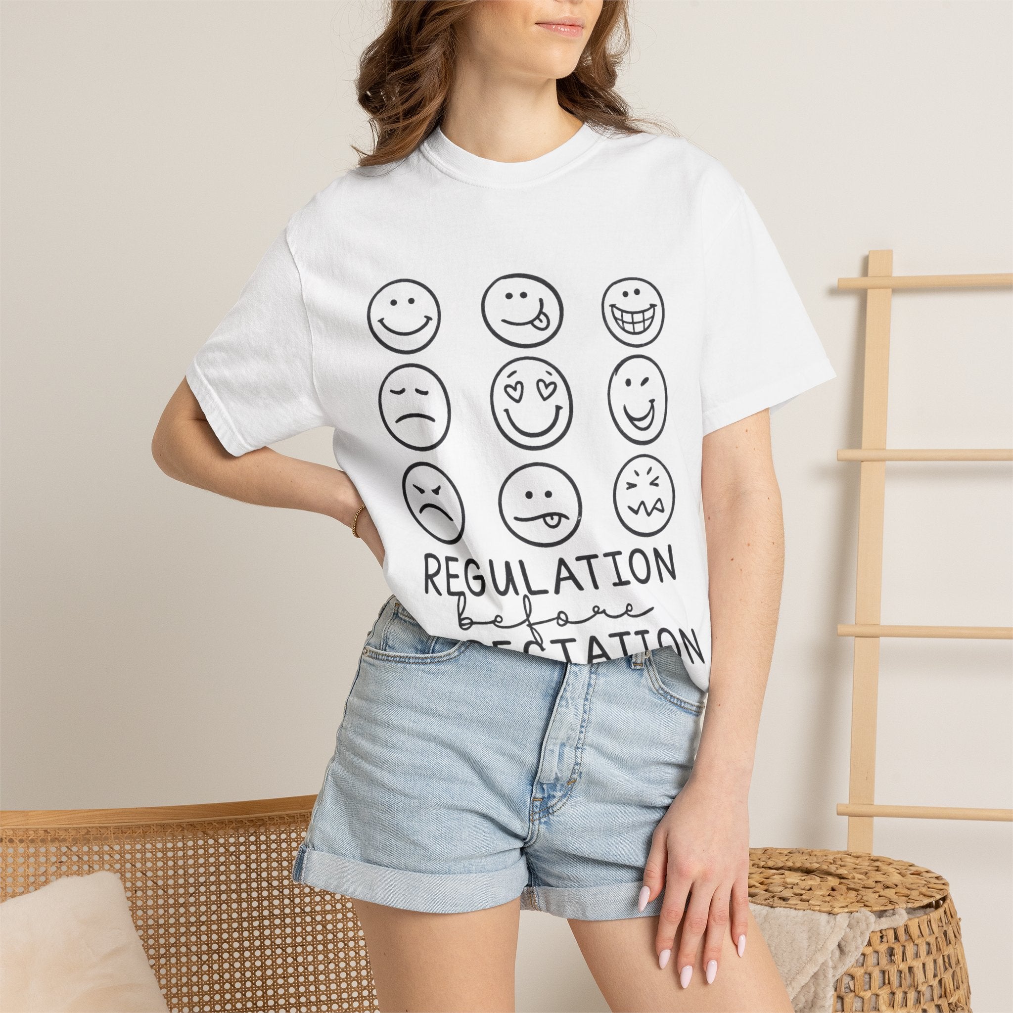 T-Shirt — "Regulation Before Expectation" Emotional Wellness Tee