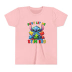 Youth Tee - 'Just Let Me Stim Bro' Cute Stitch Autism Puzzle Pieces