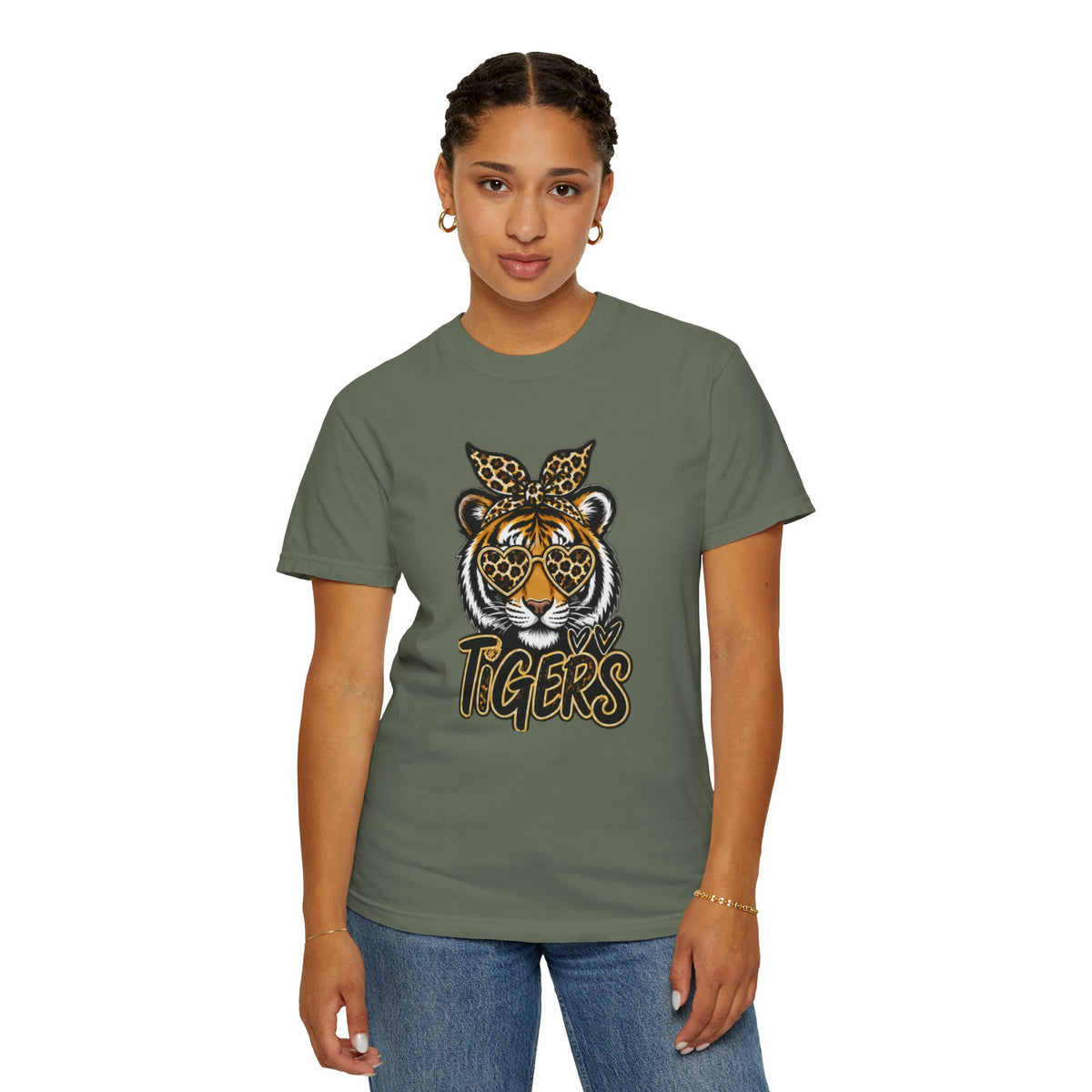 Tigers Leopard-Print Tiger Graphic Tee