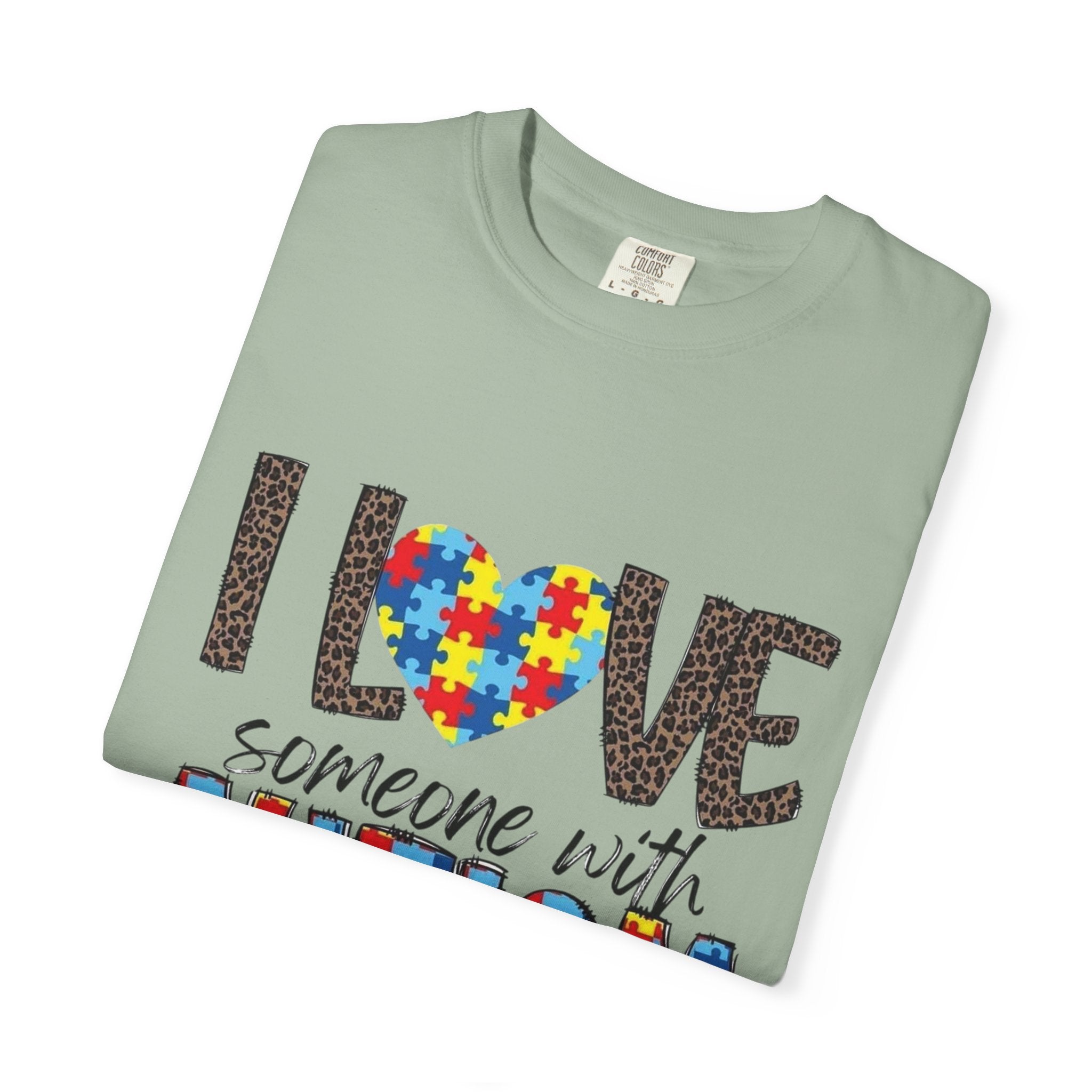 I Love Someone With Autism T-Shirt — Autism Awareness Puzzle Heart Tee