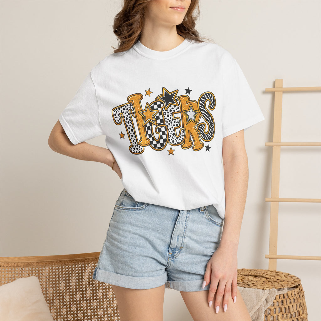 T-Shirt — 'Tigers' Retro Leopard Print Graphic Tee