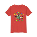Youth Tee - "It's Okay To Be Different" Rainbow Skate Character Kids T-Shirt