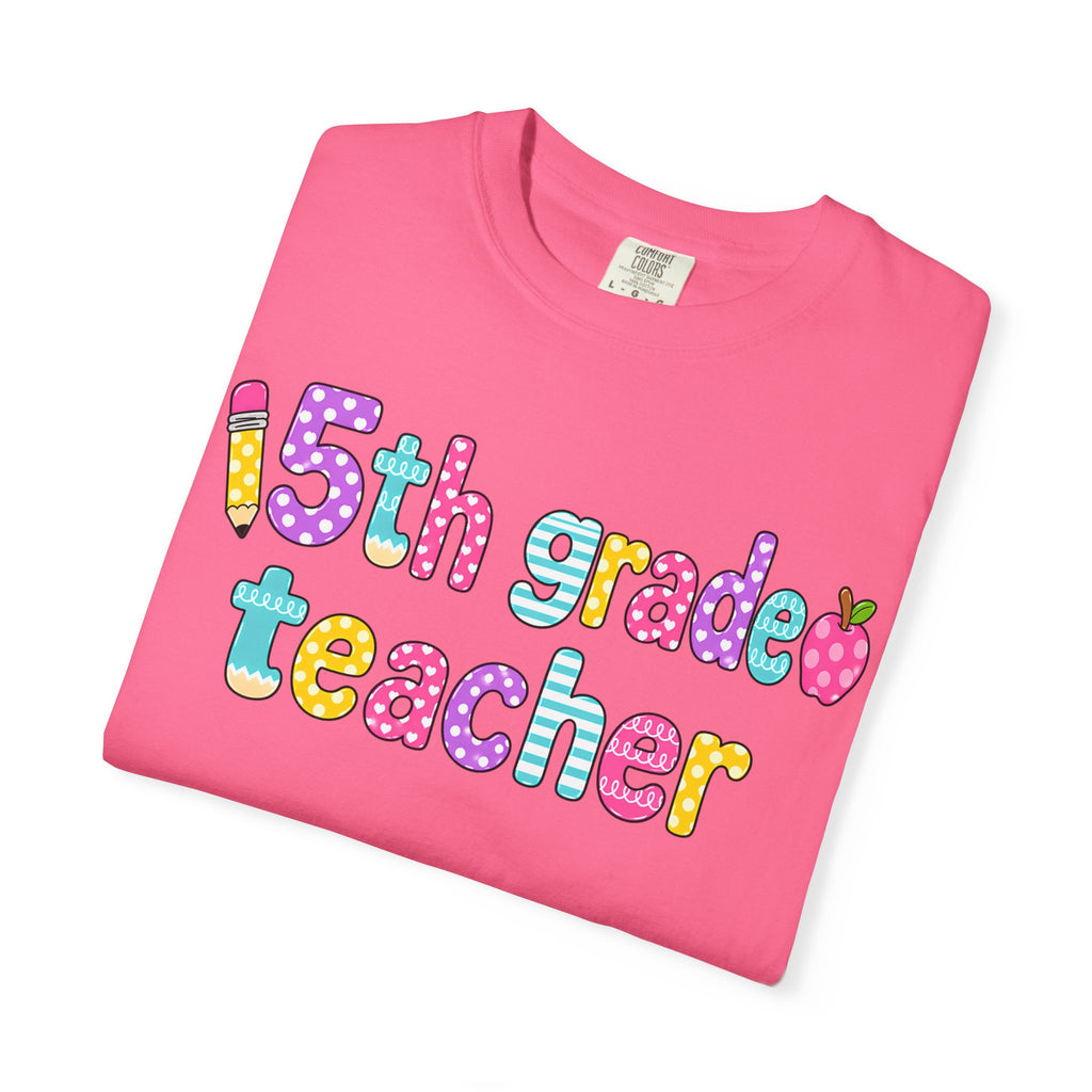 5rd Grade Teacher T-Shirt — "Big Hearts Shape Little Minds" Colorful School Teacher Tee
