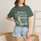 T-Shirt — "My Favorite People Call Me Birdie" Floral Graphic Tee