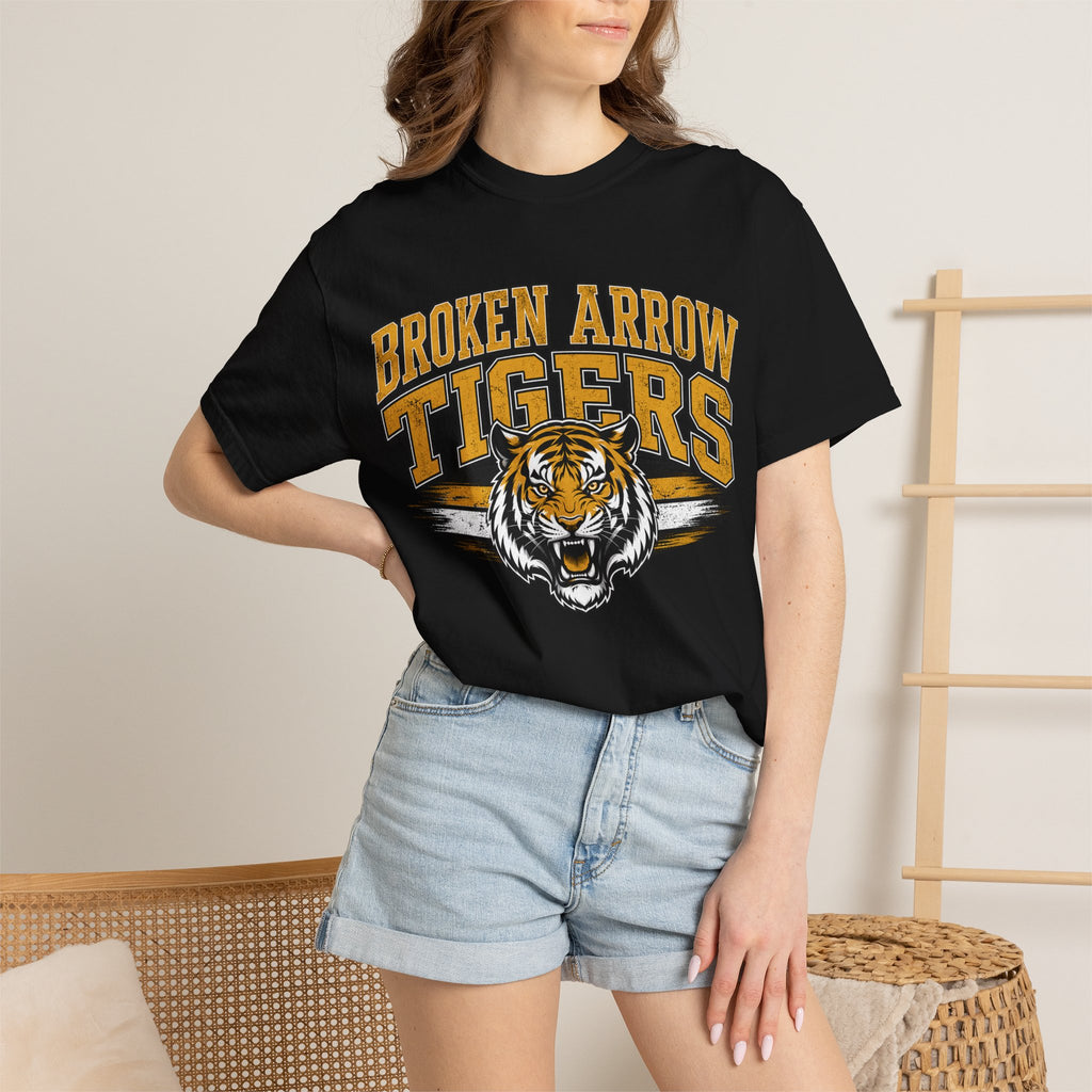 Broken Arrow Tigers Vintage Tiger Head T-Shirt