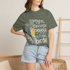 T-Shirt — "My Favorite People Call Me Birdie" Floral Graphic Tee