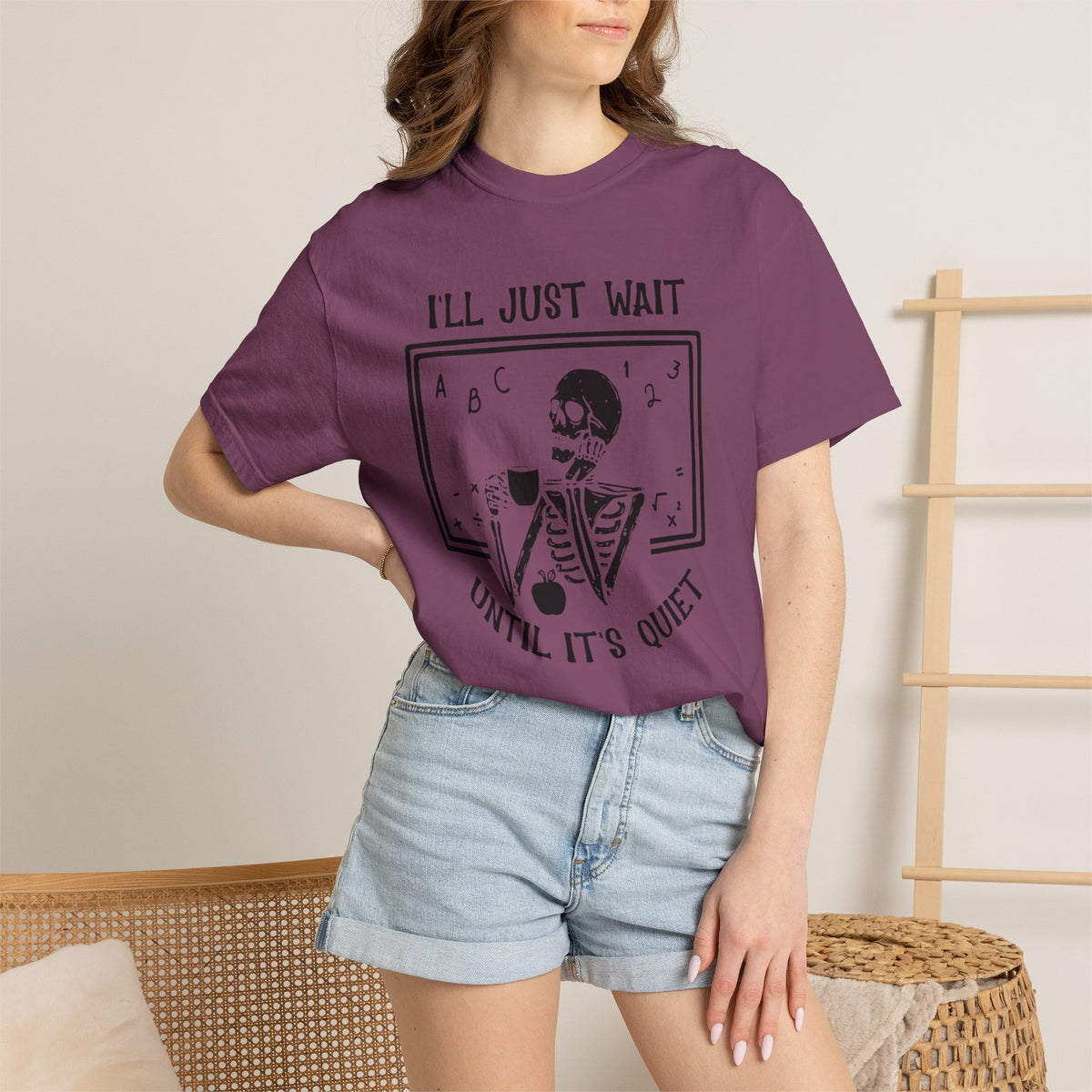 I'll Just Wait Until It's Quiet Skeleton T-Shirt
