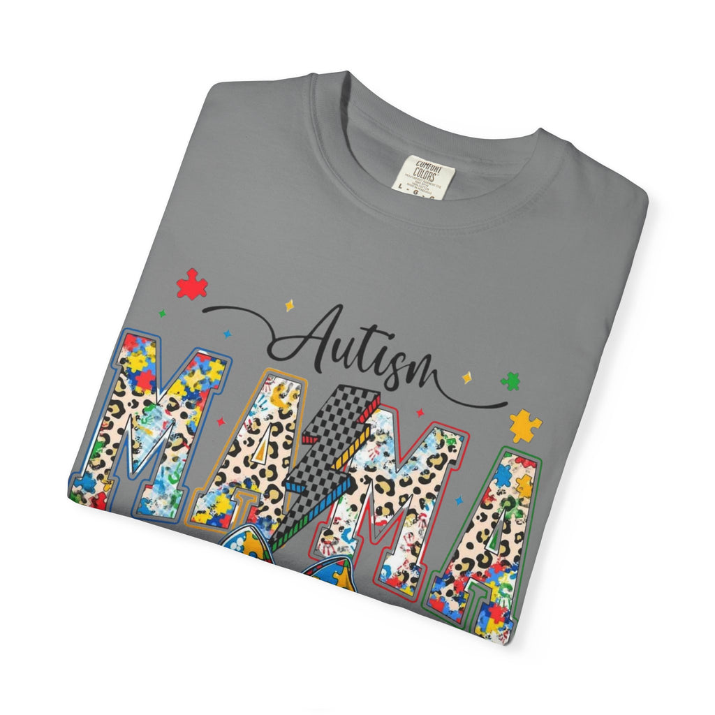 Autism Mama T-Shirt — Colorful Puzzle Ribbon Mom Tee