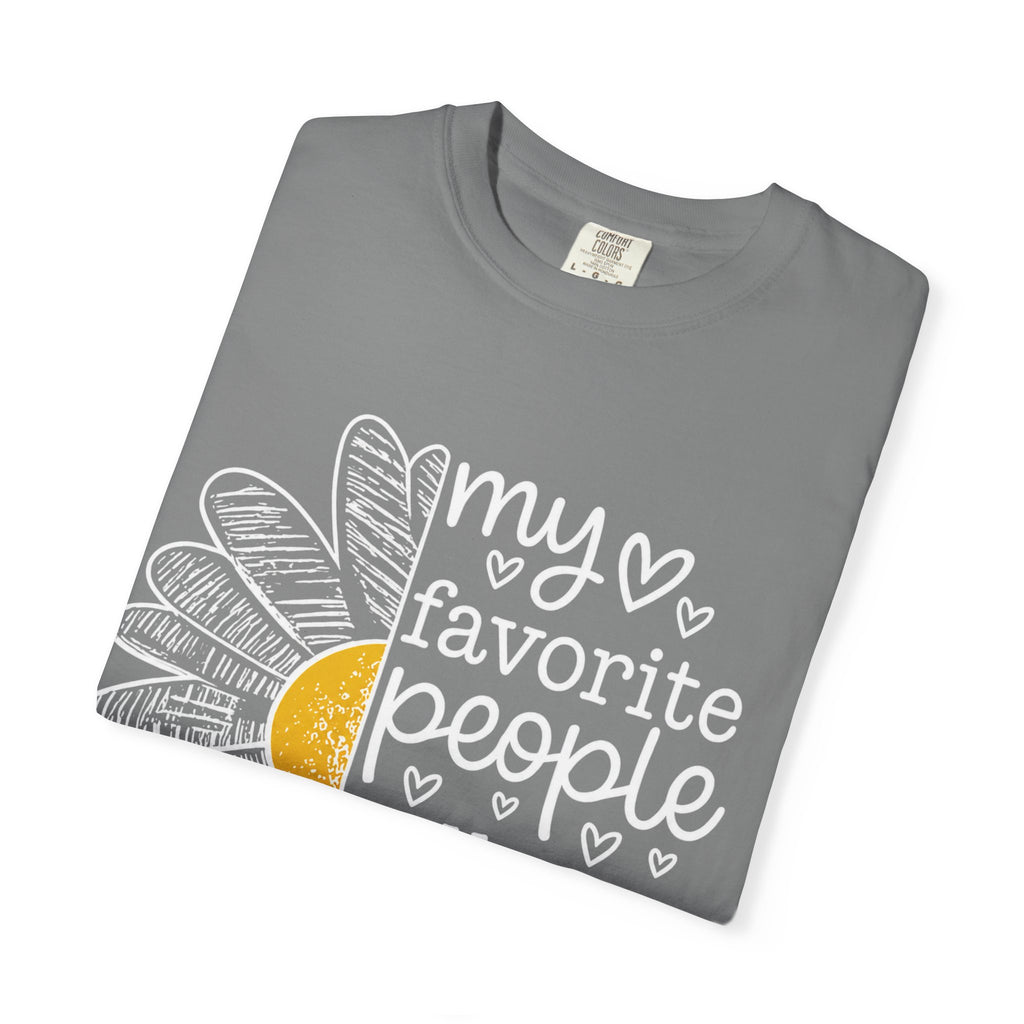 T-Shirt — "My Favorite People Call Me Birdie" Floral Graphic Tee