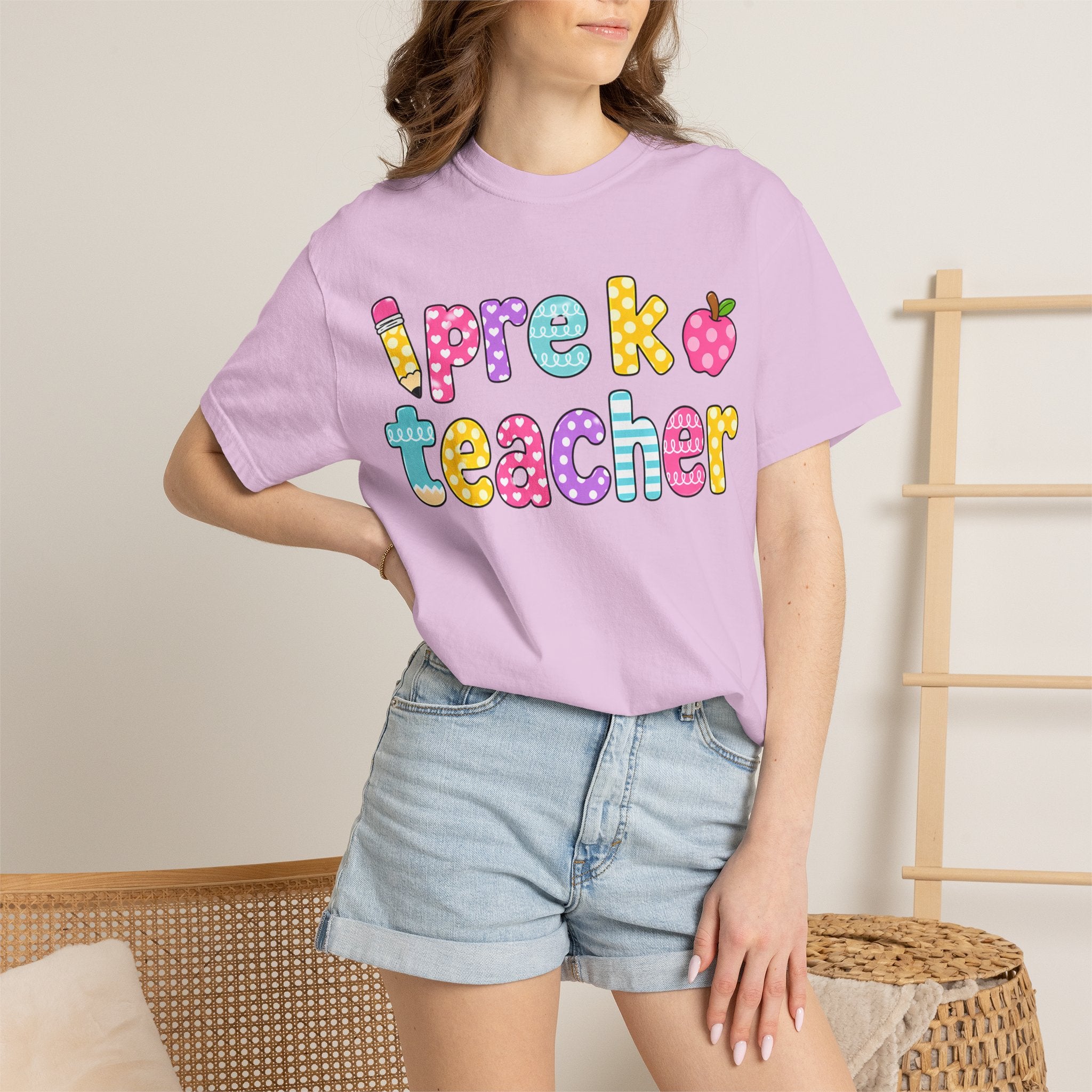 Pre k Teacher T-Shirt — "Big Hearts Shape Little Minds" Colorful School Teacher Tee