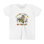 Youth Tee - "It's Okay To Be Different" Rainbow Skate Character Kids T-Shirt