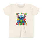 Youth Tee - 'Just Let Me Stim Bro' Cute Stitch Autism Puzzle Pieces