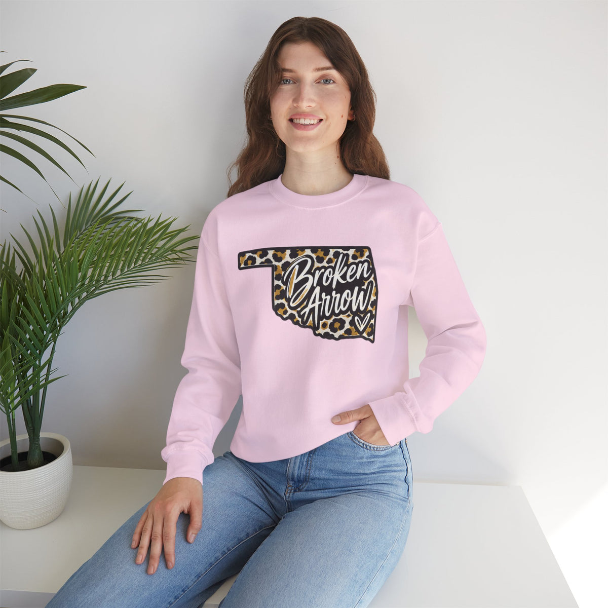 Broken Arrow Leopard State Crewneck Sweatshirt