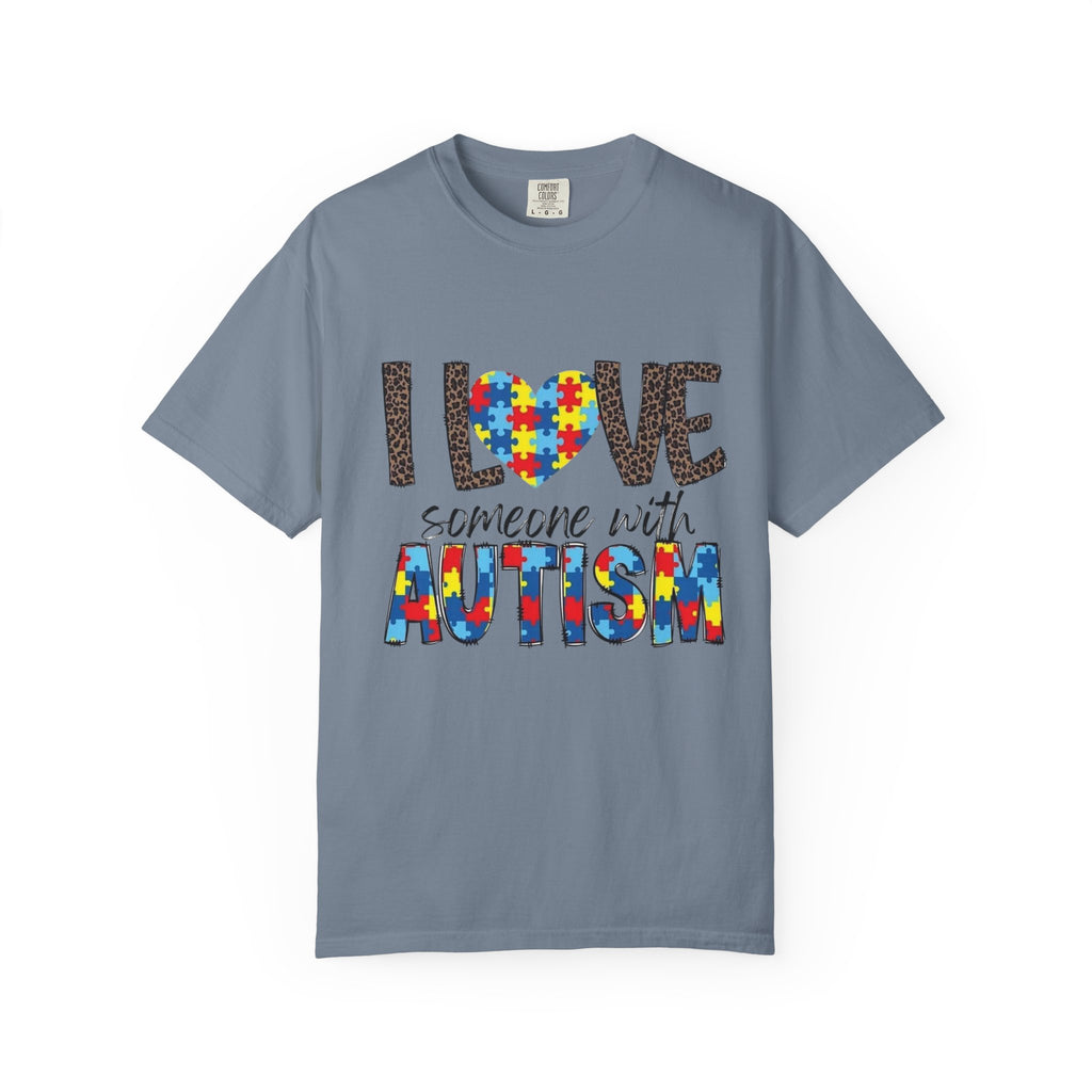 I Love Someone With Autism T-Shirt — Autism Awareness Puzzle Heart Tee