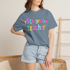 5rd Grade Teacher T-Shirt — "Big Hearts Shape Little Minds" Colorful School Teacher Tee