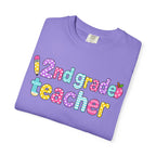 2nd grade Teacher T-Shirt — "Big Hearts Shape Little Minds" Colorful School Teacher Tee