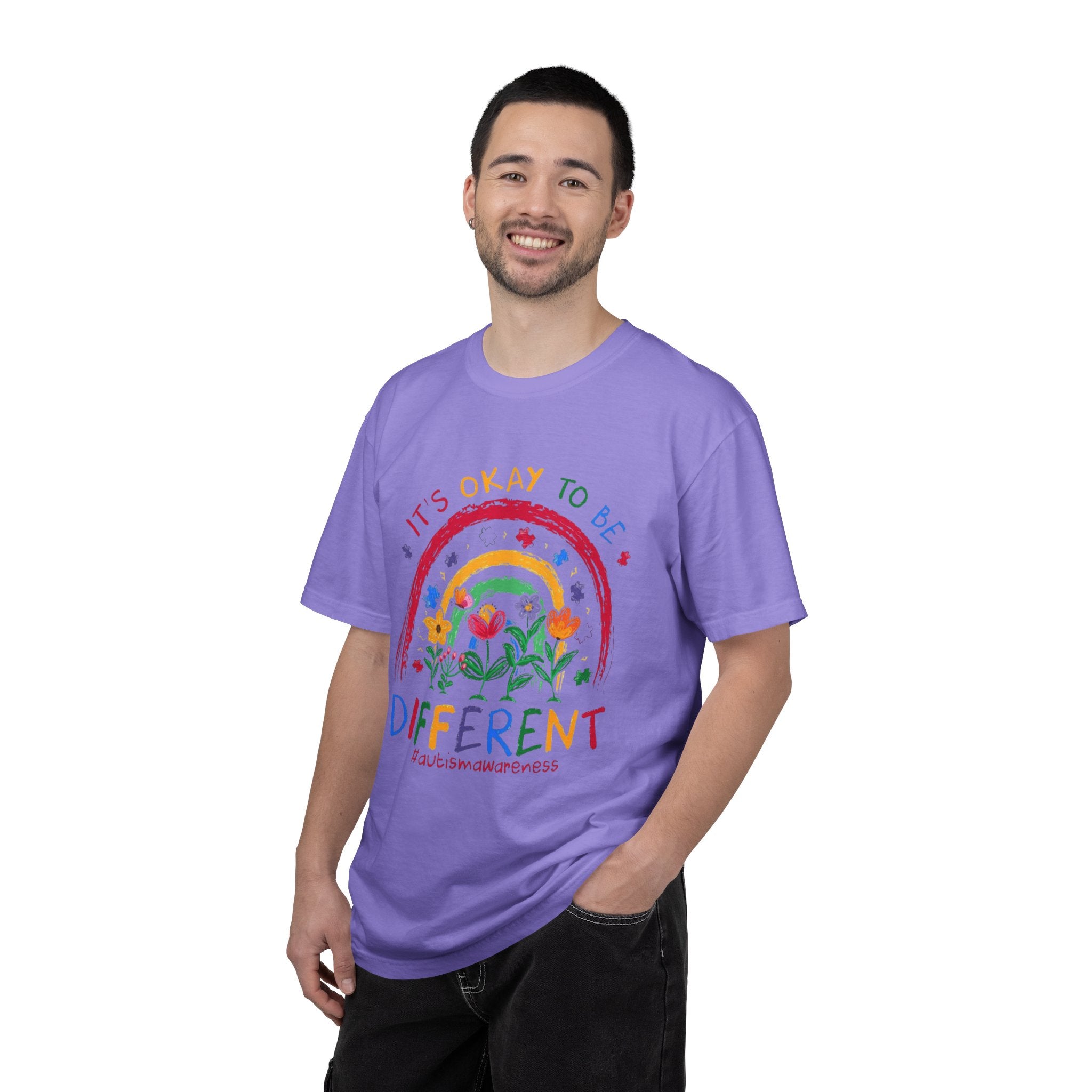 It's Okay To Be Different T-Shirt — Rainbow Autism Awareness Tee