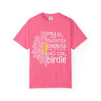 T-Shirt — "My Favorite People Call Me Birdie" Floral Graphic Tee