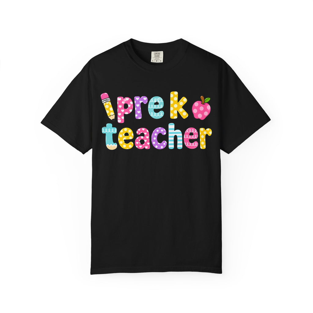 Pre k Teacher T-Shirt — "Big Hearts Shape Little Minds" Colorful School Teacher Tee