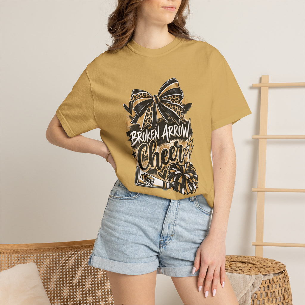 Broken Arrow Cheer T-Shirt — Pom, Megaphone & Bow Graphic