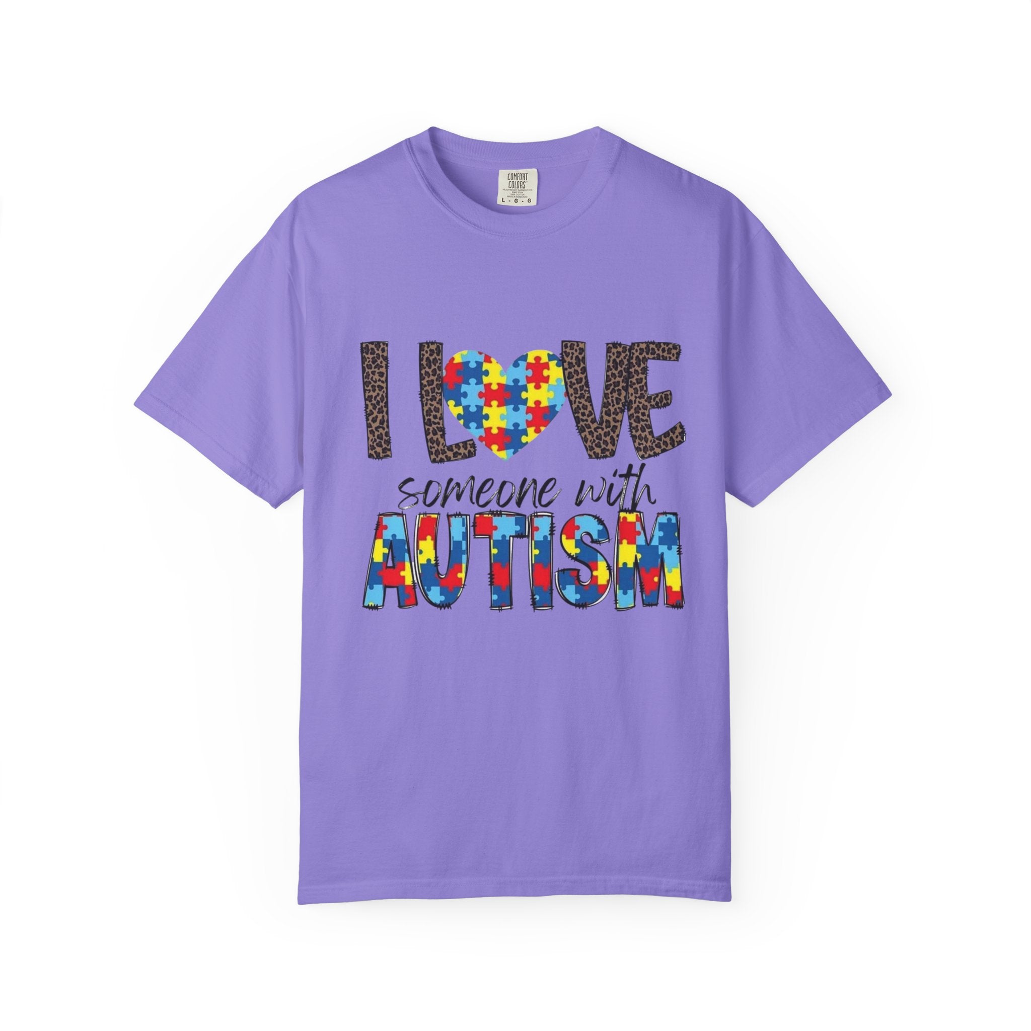 I Love Someone With Autism T-Shirt — Autism Awareness Puzzle Heart Tee