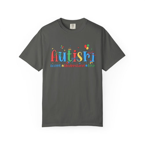 Autism Awareness T-Shirt — "Accept • Understand • Love" Colorful Puzzle Design
