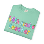 4nd grade Teacher T-Shirt — "Big Hearts Shape Little Minds" Colorful School Teacher Tee