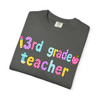 3rd Grade Teacher T-Shirt — "Big Hearts Shape Little Minds" Colorful School Teacher Tee