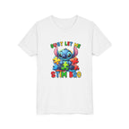 Youth Tee - 'Just Let Me Stim Bro' Cute Stitch Autism Puzzle Pieces