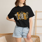 T-Shirt — 'Tigers' Retro Leopard Print Graphic Tee
