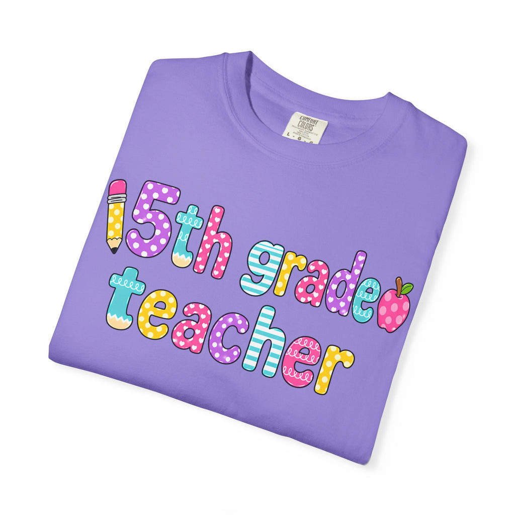 5rd Grade Teacher T-Shirt — "Big Hearts Shape Little Minds" Colorful School Teacher Tee