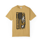Tigers Flag T‑Shirt — Tiger Face with American Flag Stripe Graphic