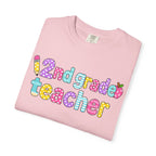2nd grade Teacher T-Shirt — "Big Hearts Shape Little Minds" Colorful School Teacher Tee