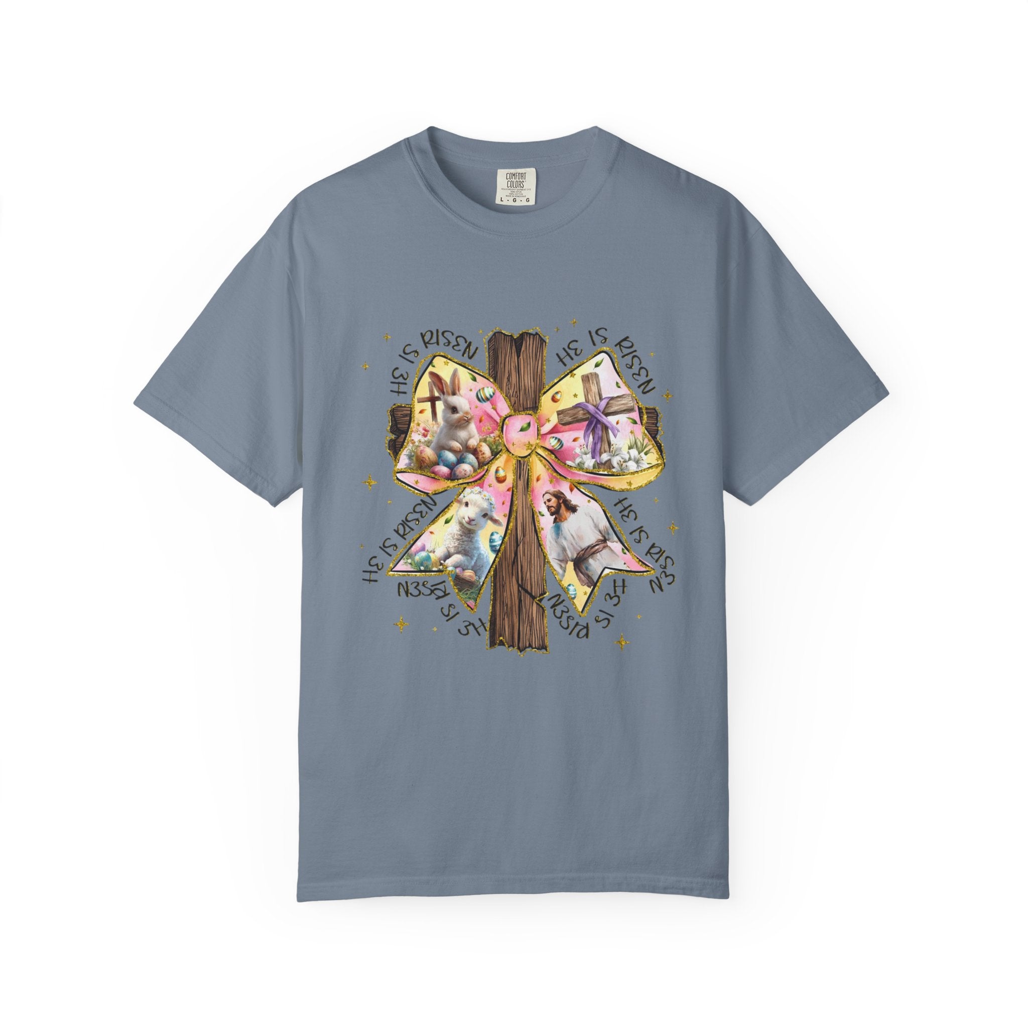 Cross & Ribbon T-Shirt — Jesus is With Us Graphic Tee