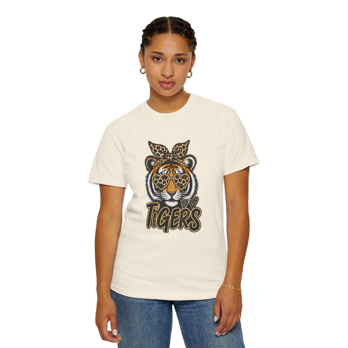 Tigers Leopard-Print Tiger Graphic Tee