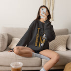 Tigers Crewneck Sweatshirt – Tiger Face with American Flag Stripe Graphic