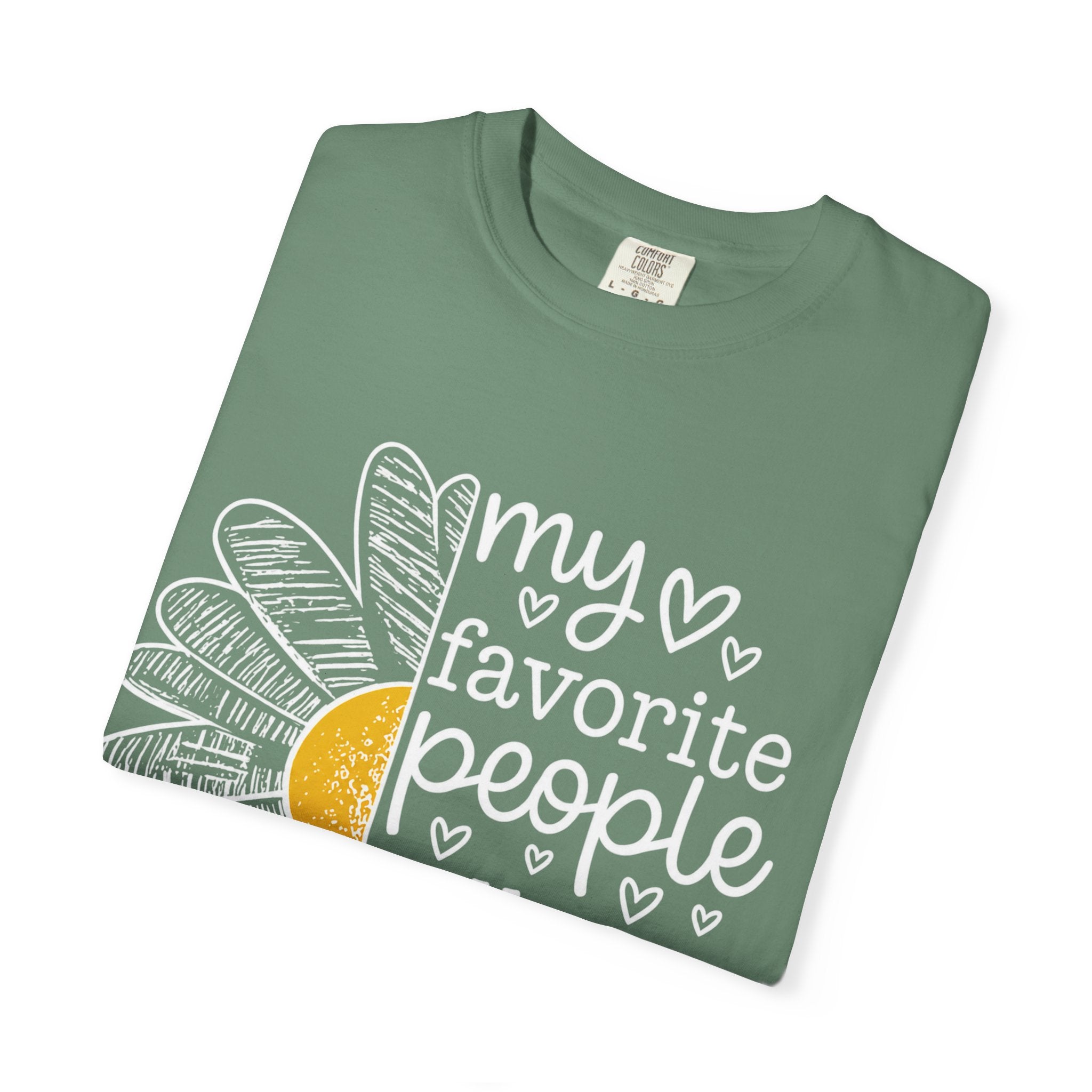 T-Shirt — "My Favorite People Call Me Birdie" Floral Graphic Tee