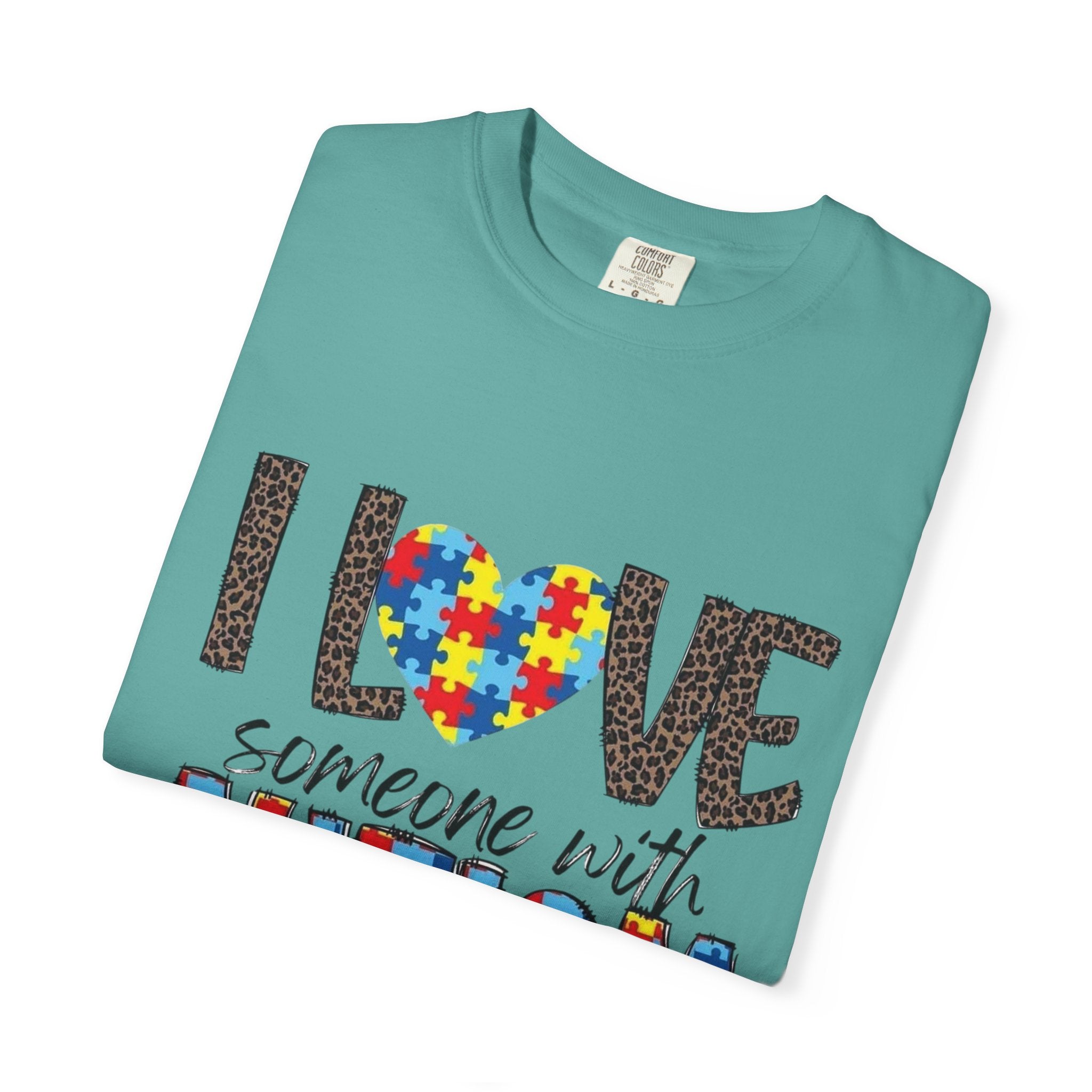 I Love Someone With Autism T-Shirt — Autism Awareness Puzzle Heart Tee
