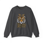 Tiger Mascot Crewneck Sweatshirt — Leopard Bandana Tiger Graphic