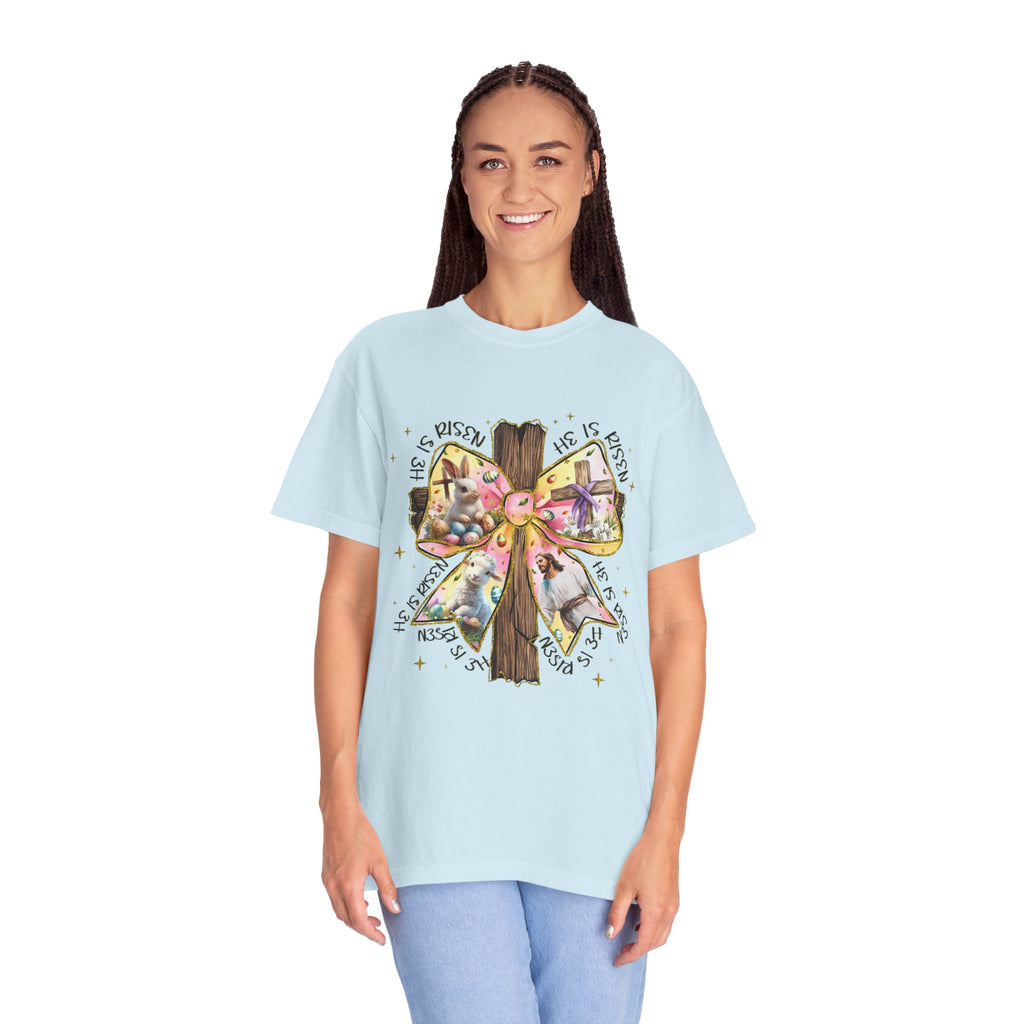 Cross & Ribbon T-Shirt — Jesus is With Us Graphic Tee